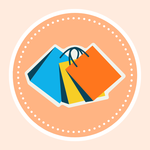 _Orange Yellow and Blue Minimalist Circle Store Logo